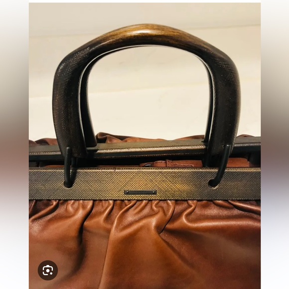 ✨STUNNING✨ Iconic GUCCI Tom Ford Wooden Handle Doctor Bag | - Picture 6 of 17